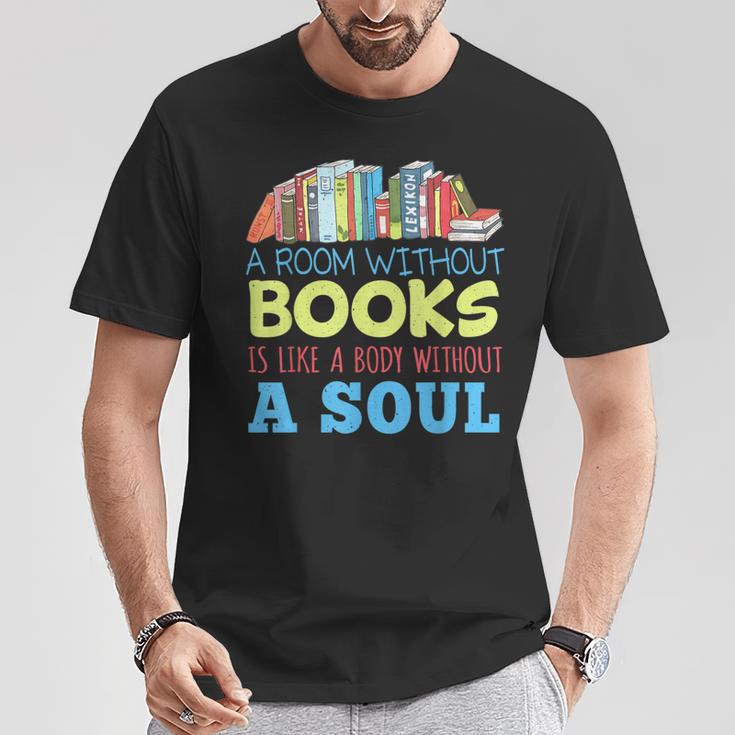 A Room Without Books Is Like a Body Without Soul Librarian T-Shirt Unique Gifts