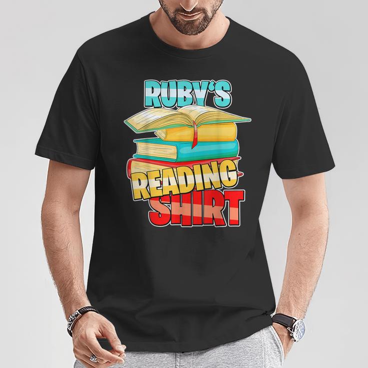 Ruby's Reading Shirt Personalized Book Reading T-Shirt Unique Gifts