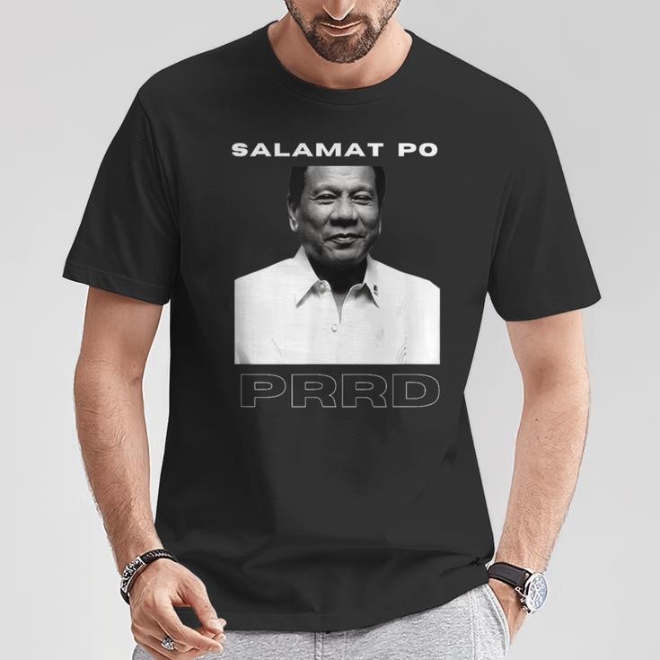 Salamat Po Prrd ありがとう社長ドゥテルテ・ピノイピネー Tシャツ 面白い贈り物
