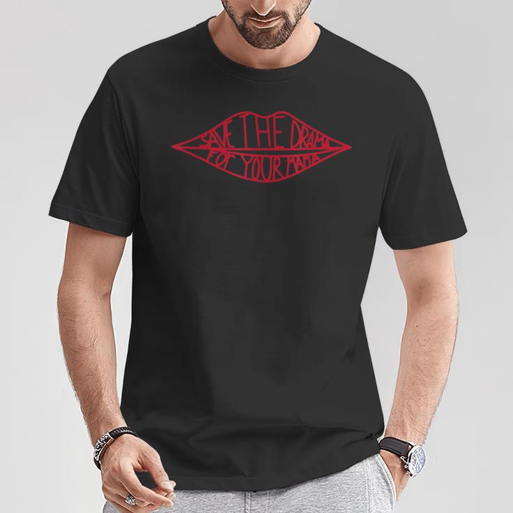 Save The Drama For Your Mama レトロ 90年代 メンズ&レディース Tシャツ 面白い贈り物
