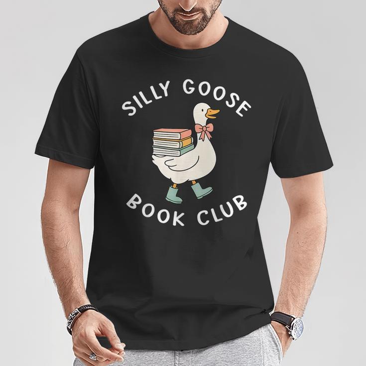 Silly Goose Book Club Bookish Reader Bookworm Reading T-Shirt Unique Gifts