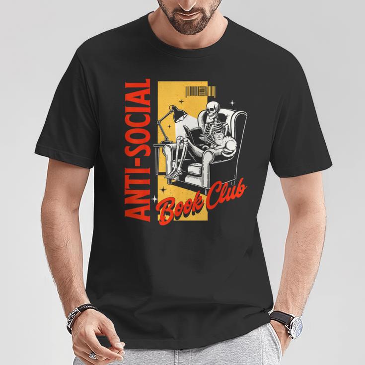 Skeleton Reads a Book Anti Social Book Club T-Shirt Unique Gifts Skeleton Reads a Book Anti Social Book Club T-Shirt Unique Gifts