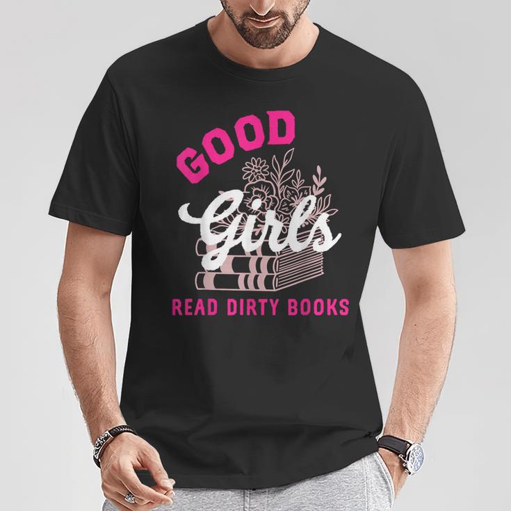 Smutty Book Merch Good Girls Read Dirty Books Smut Readers T-Shirt Unique Gifts
