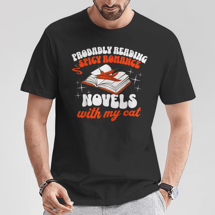 Spicy Books Reading Spicy Romance Novels & Cat Smut Reader T-Shirt Unique Gifts Spicy Books Reading Spicy Romance Novels & Cat Smut Reader T-Shirt Unique Gifts