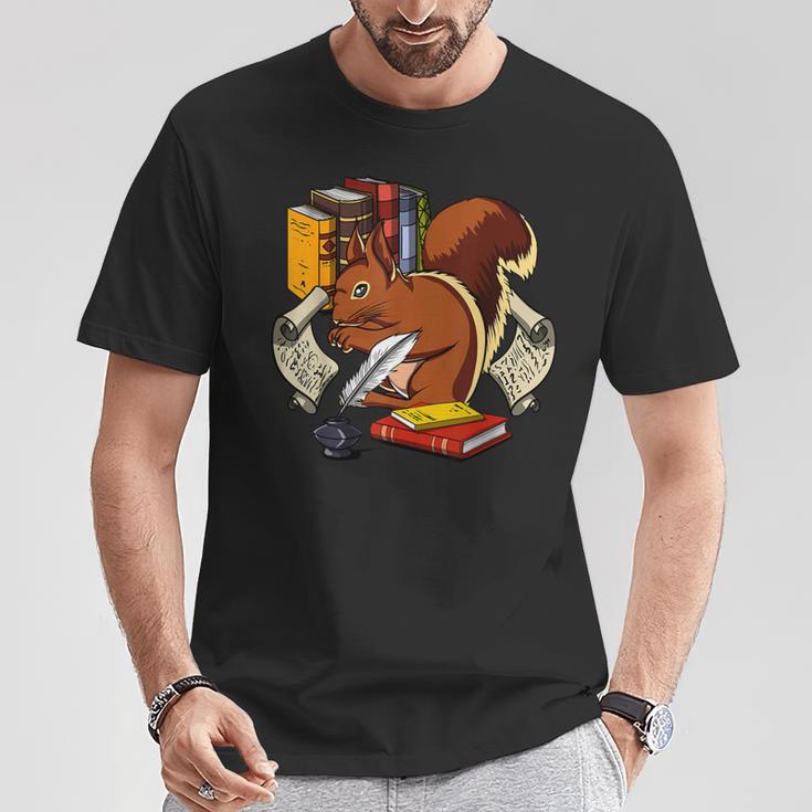 Squirrel Reading Book Cute Forest Animal T-Shirt Unique Gifts Squirrel Reading Book Cute Forest Animal T-Shirt Unique Gifts