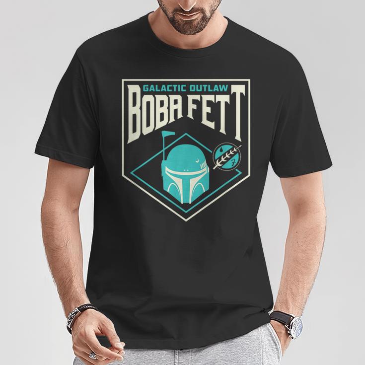 Star Wars The Book Of Boba Fett Galactic Outlaw Badge T-Shirt Unique Gifts