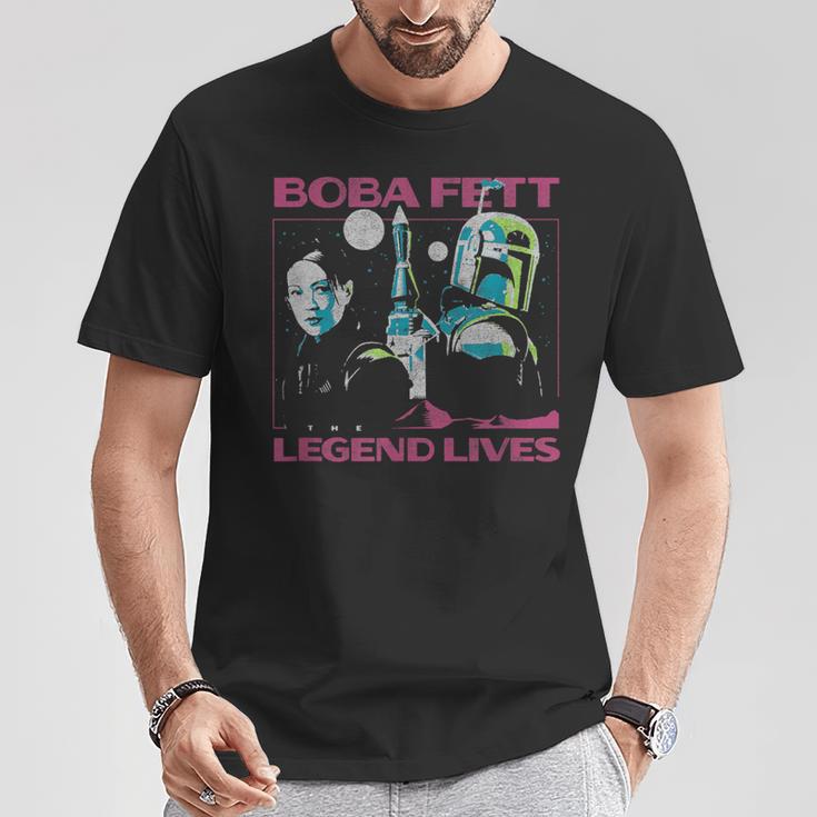 Star Wars The Book Of Boba Fett The Legend Lives Retro T-Shirt Unique Gifts