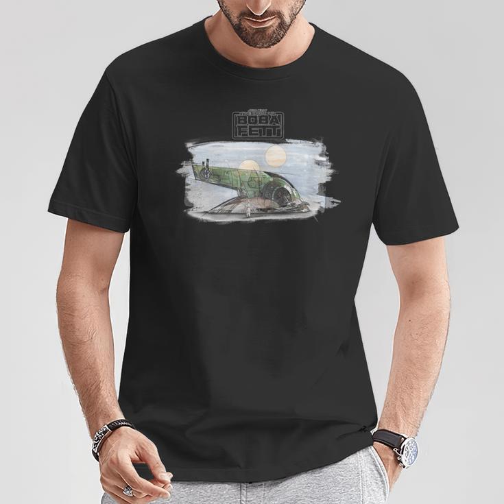 Star Wars The Book Of Boba Fett Slave 1 Portrait T-Shirt Unique Gifts