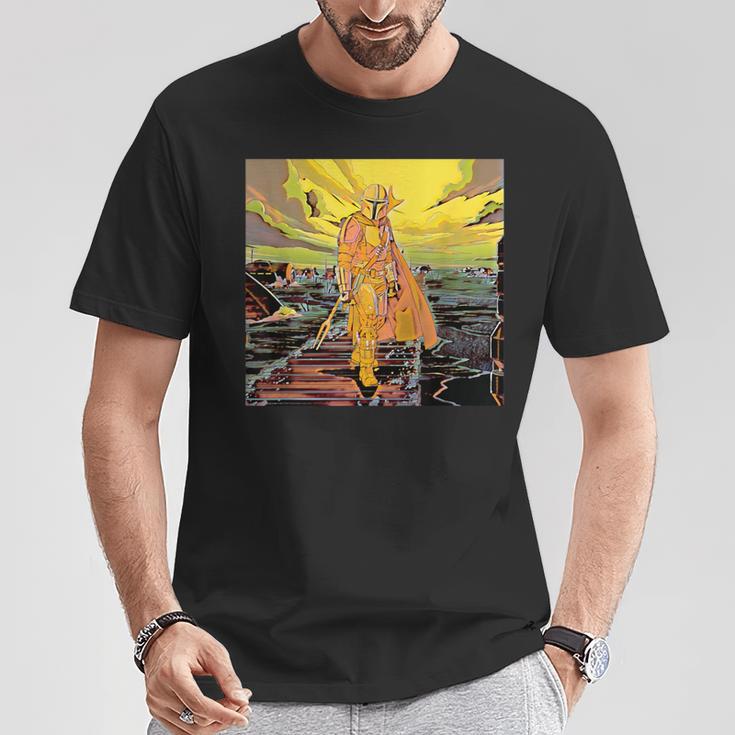 Star Wars The Mandalorian Din Djarin Comic Book T-Shirt Unique Gifts
