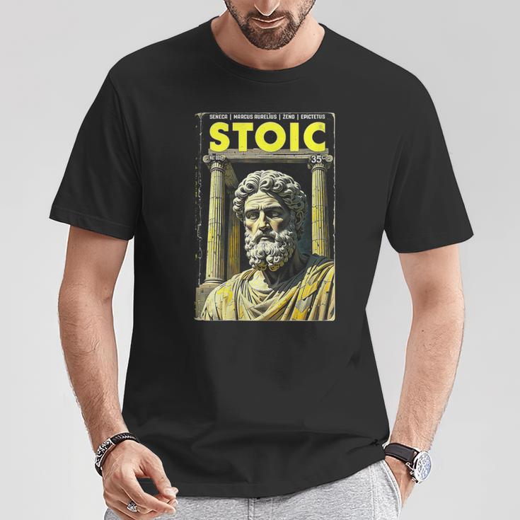 Stoic Philosophy Vintage Book Cover Stoicism Philosopher T-Shirt Unique Gifts