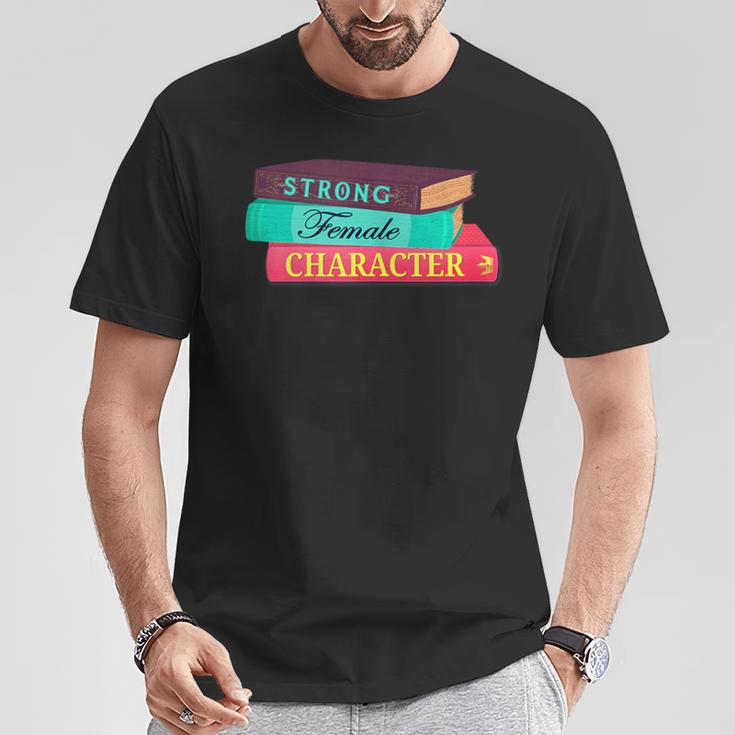Strong Female Character Book Nerd T-Shirt Unique Gifts