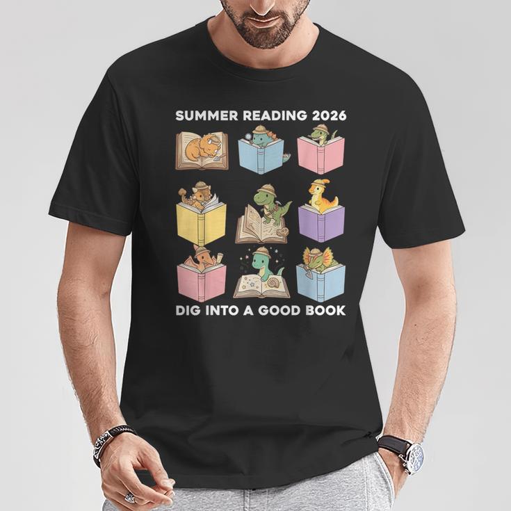 Summer Reading 2026 Unearth A Story Dinosaur Books Readers T-Shirt Unique Gifts