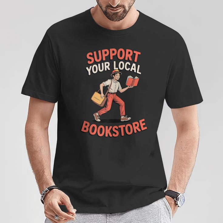 Support Your Local Bookstore Retro Book Lover T-Shirt Unique Gifts