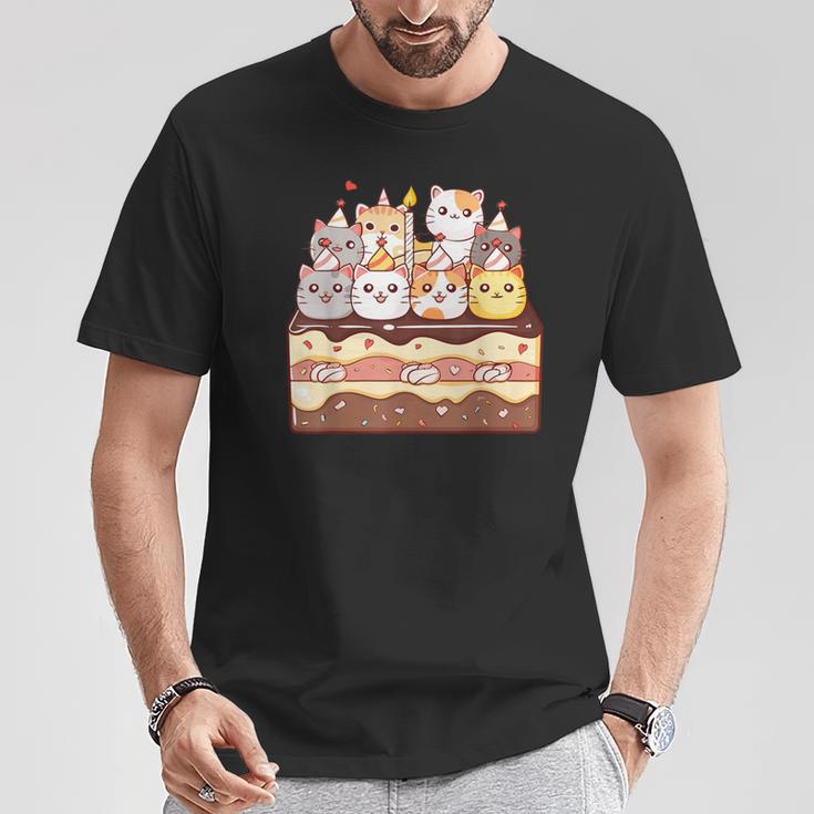 Sweet Icing Party 子猫好き 誕生日ケーキ かわいい猫 Tシャツ 面白い贈り物