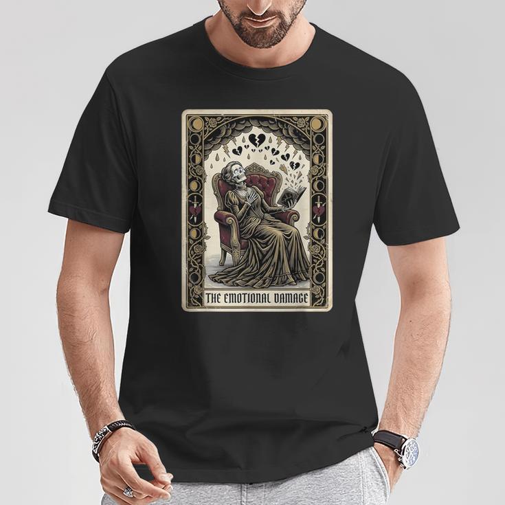 Tarot Card The Emotional Damage Skeleton Romantasy Book T-Shirt Unique Gifts