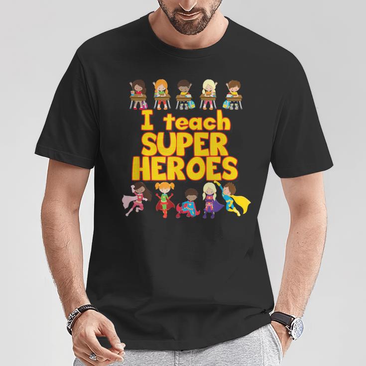 I Teach Super Heroes Comic Book Hero Teacher T-Shirt Unique Gifts