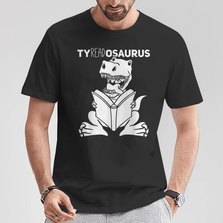 Teachersaurus Dinosaur Reading Book Reader Men Women Kids T-Shirt Unique Gifts