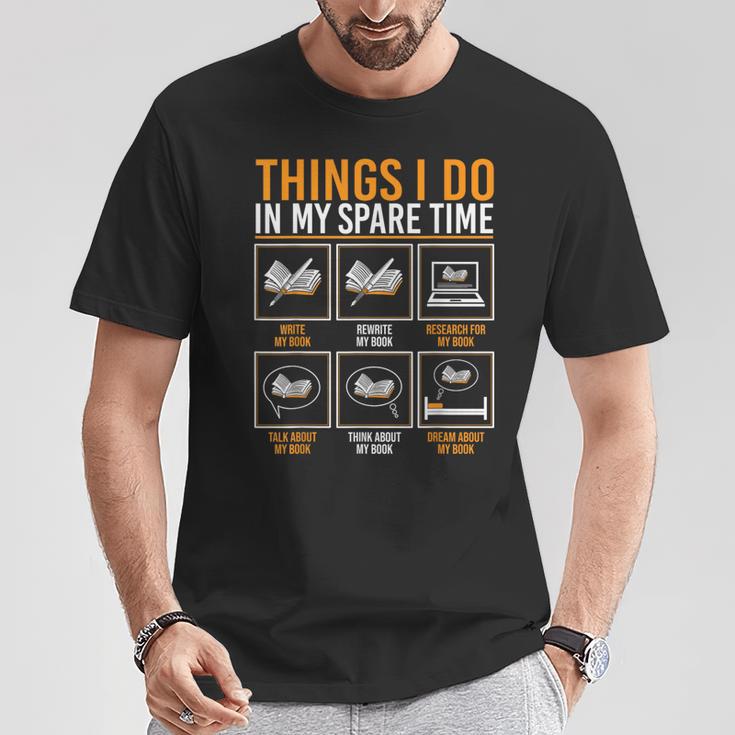 Things I Do In My Spare Time Kids Men Women Book Writer T-Shirt Unique Gifts Things I Do In My Spare Time Kids Men Women Book Writer T-Shirt Unique Gifts