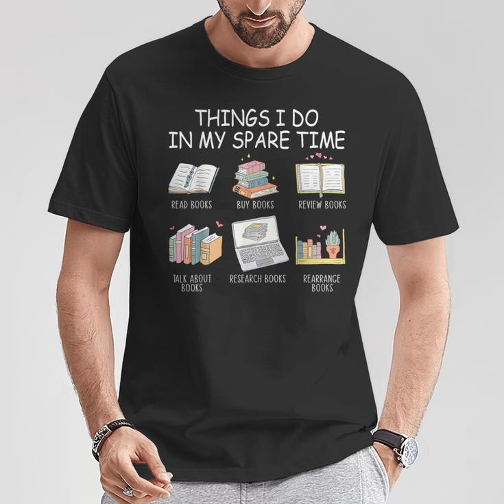 Things I Do In My Spare Time Read Books Buy Books T-Shirt Unique Gifts Things I Do In My Spare Time Read Books Buy Books T-Shirt Unique Gifts