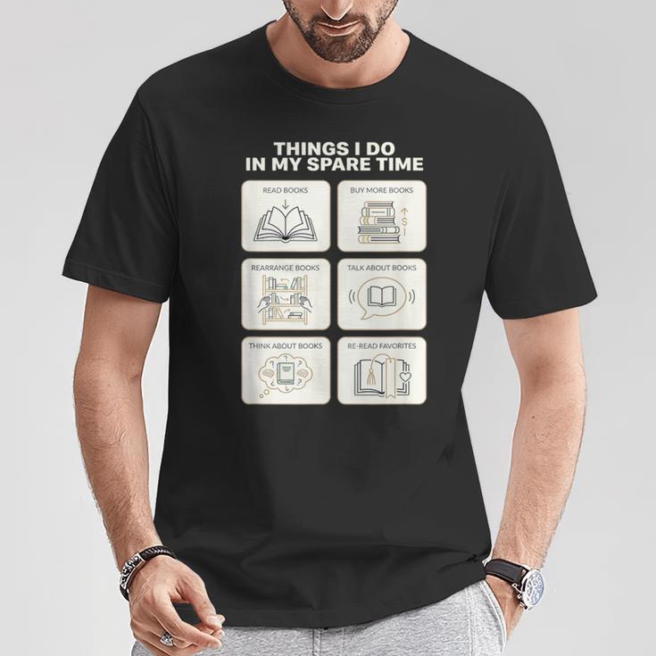 Things I Do In My Spare Time Reading Book Lover T-Shirt Unique Gifts Things I Do In My Spare Time Reading Book Lover T-Shirt Unique Gifts