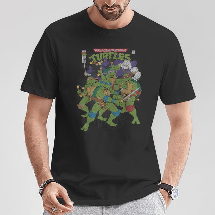 TMNT Comic Book Cover Group Shot T-Shirt Unique Gifts