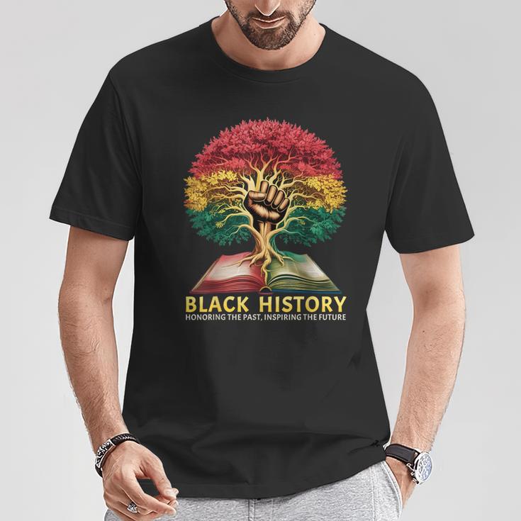 History Inspiring Future Fist Tree Book Roots T-Shirt Unique Gifts