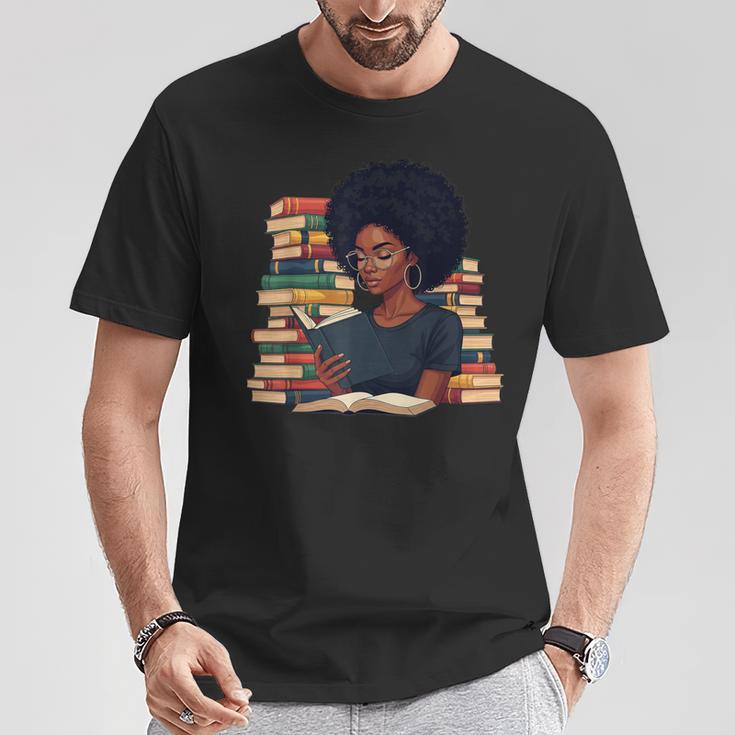 History Month Afro Women Girls Book Lover Librarian T-Shirt Unique Gifts