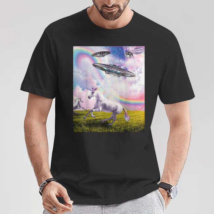 Ufo 誘拐ユニコーン Tシャツ 面白い贈り物
