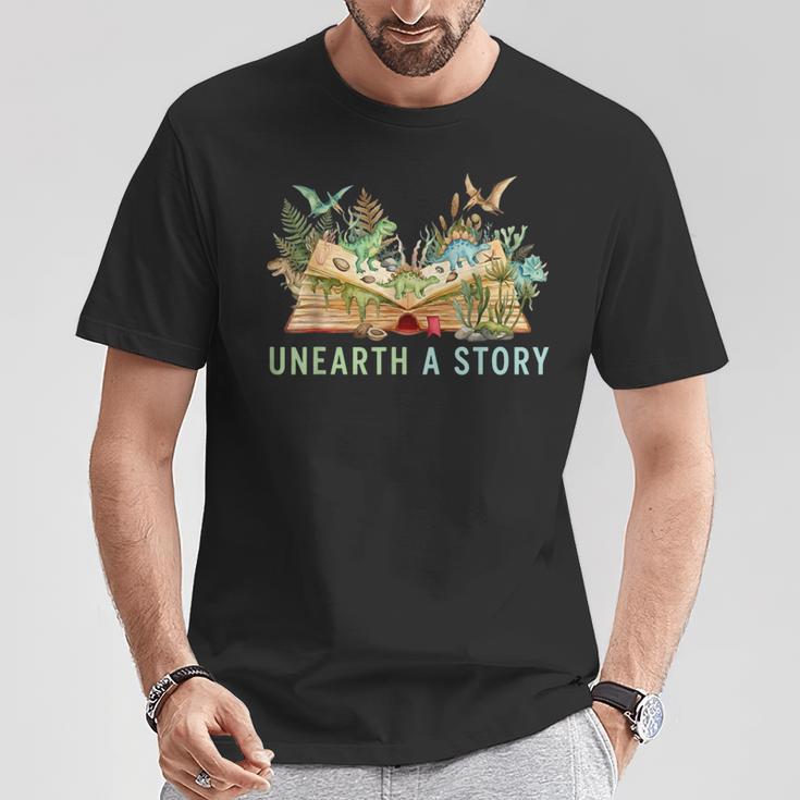 Unearth a Story Dinosaur 2026 Summer Reading Program Book T-Shirt Unique Gifts