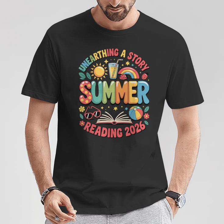 Unearth a Story Summer 2026 Summer Reading Program Book T-Shirt Unique Gifts