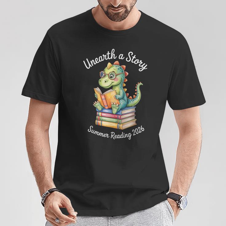 Unearth a Story Summer Reading 2026 Book Lovers Fun T-Shirt Unique Gifts