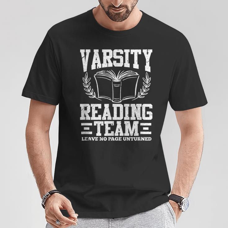 Varsity Reading Team Bookworm Book Lover Reader T-Shirt Unique Gifts