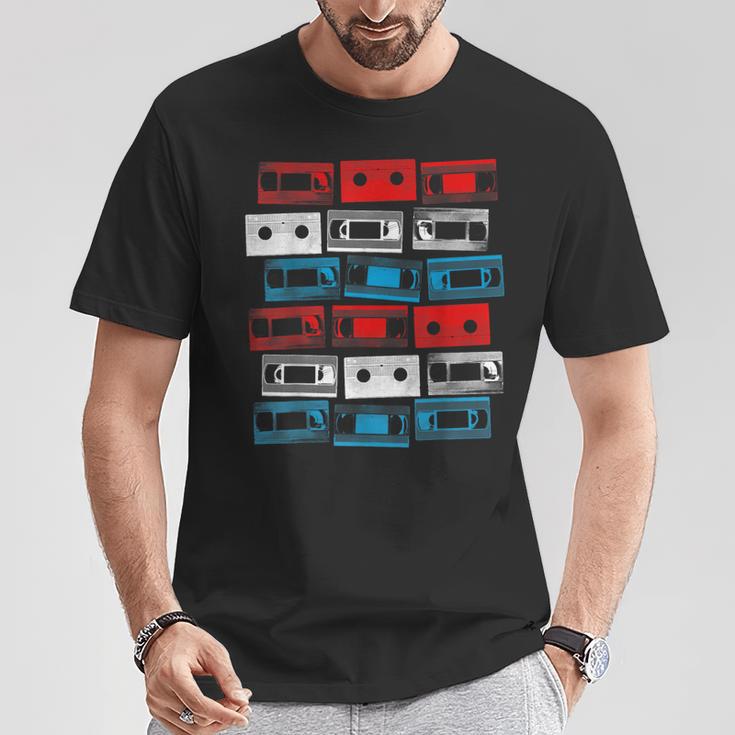 Vhs Usa カセットテープ 1980年代 ビデオ レトロ 映画 Tシャツ 面白い贈り物
