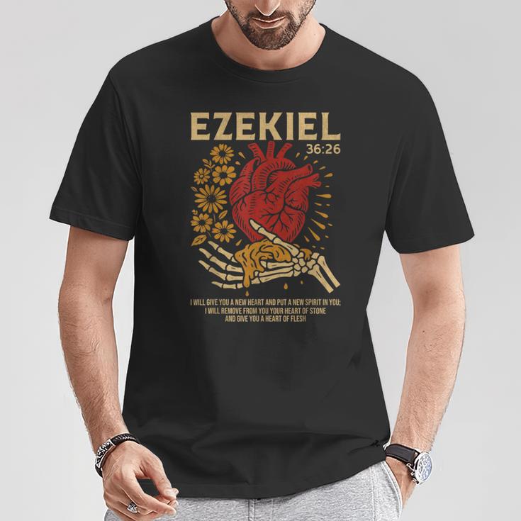 Vintage Ezekiel 36-26 Heart Of Flesh Bible Verse Christian T-Shirt Unique Gifts