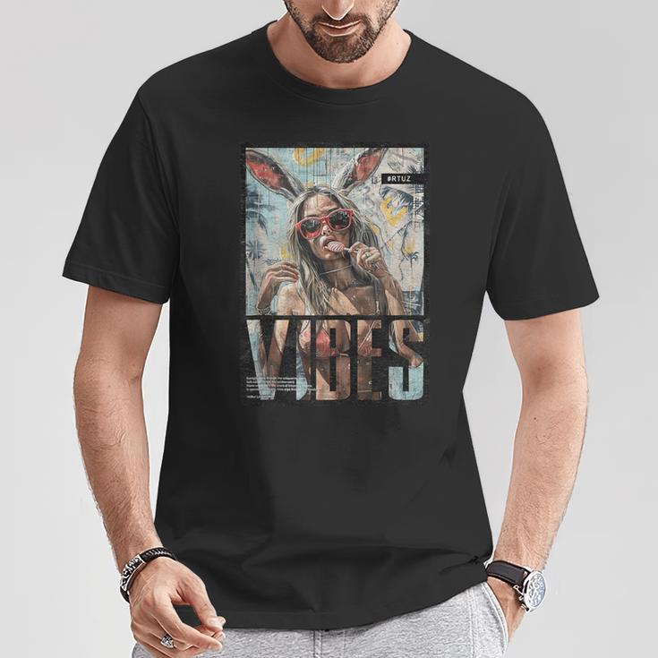 Vintage Girl Magazin Portada Modeloexy Pin-Up In Mangas Camiseta unisex Regalos divertidos