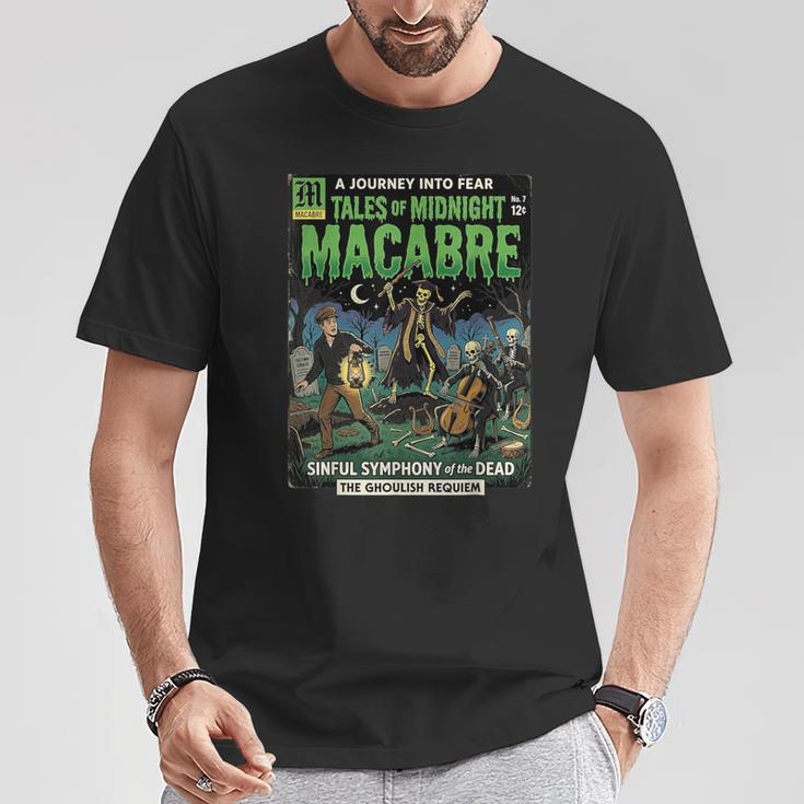 Vintage Retro Horror Comic Book Cover Skeleton Macabre T-Shirt Unique Gifts