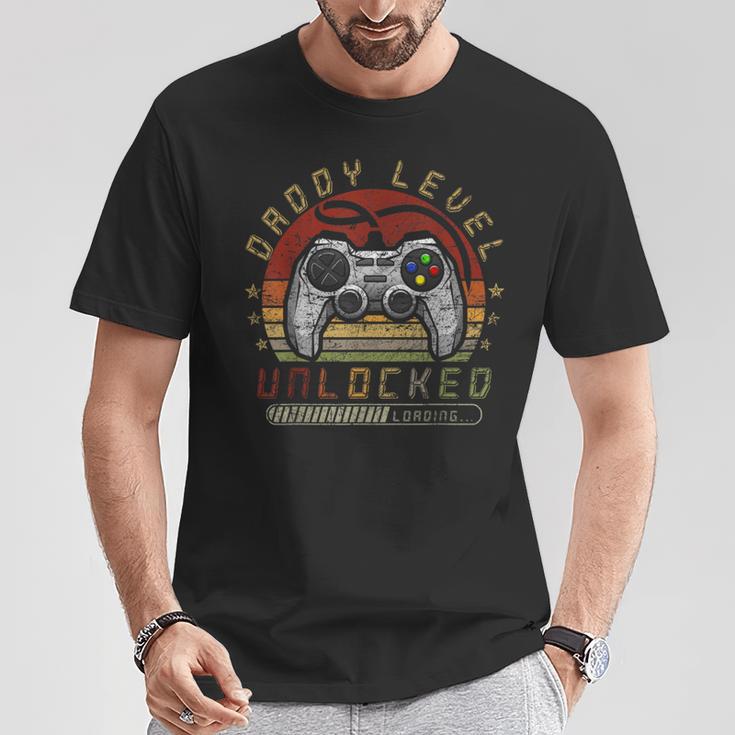 Vintage Retro Papà Livellobloccatoideo Gamer Gaming Papà Maglietta Regalos divertidos