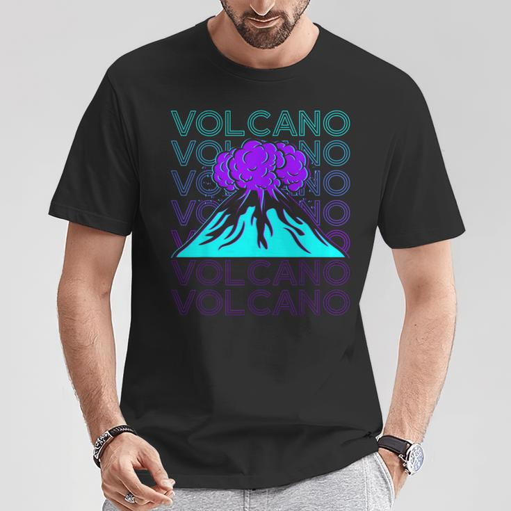 Volcán Retro Camiseta unisex Regalos divertidos