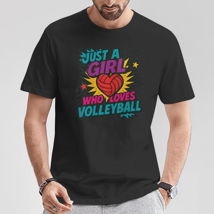 Volleyball Comic Book Art Just a Girl Who Loves Volleyball T-Shirt Unique Gifts Volleyball Comic Book Art Just a Girl Who Loves Volleyball T-Shirt Unique Gifts