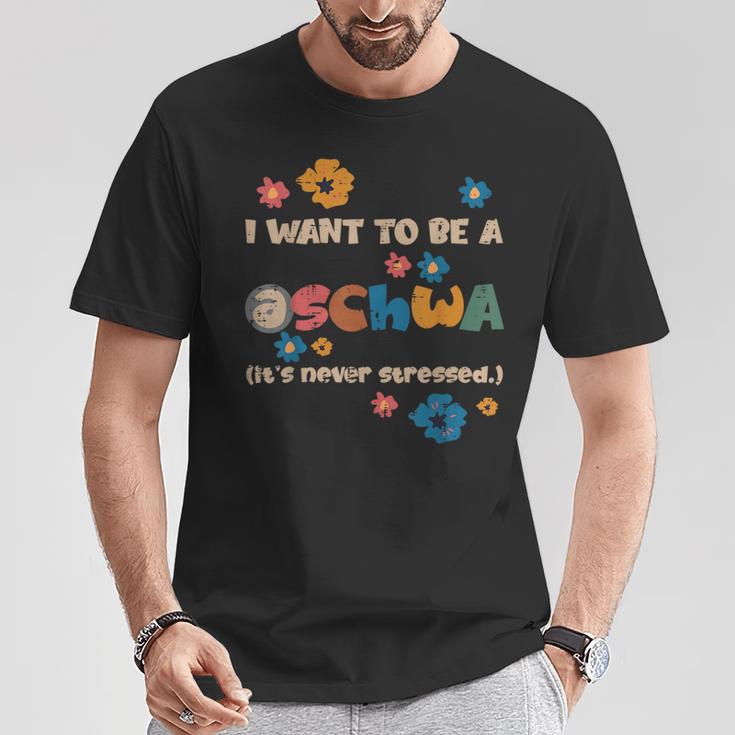 I Want To Be A Schwa Read Book Reading Librarian T-Shirt Unique Gifts