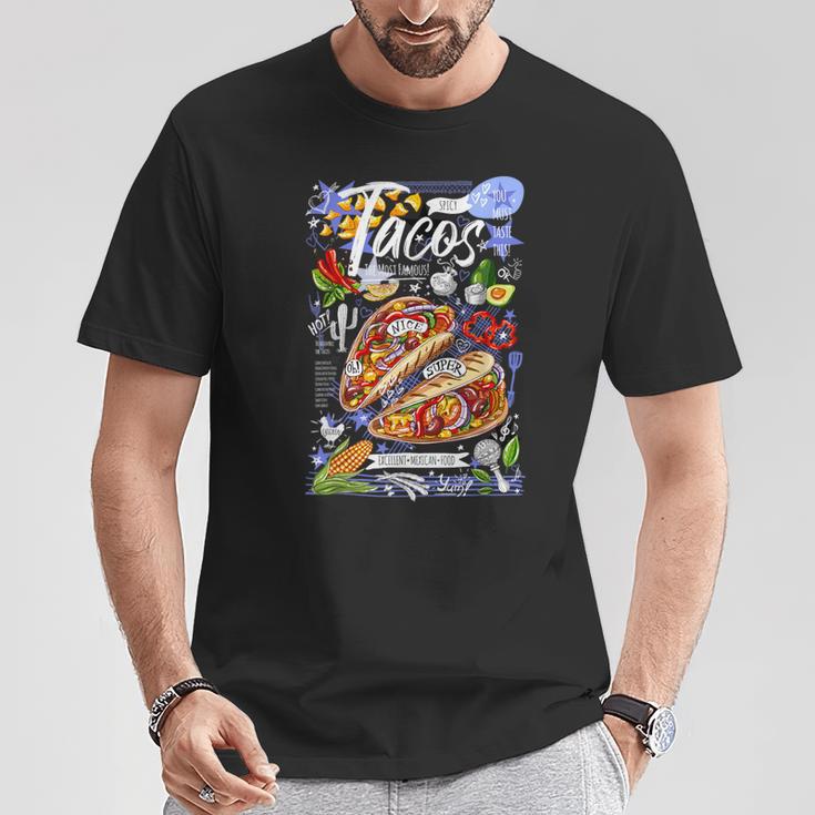 Ways To My Heart Cool Mexican Tacos Menuhortleeve Tシャツ 面白い贈り物