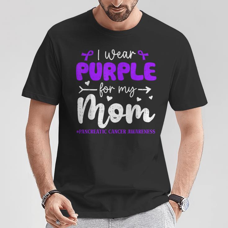 I Wear Purple For Mom Pancreatic Cancer Awareness Family T-Shirt Unique Gifts I Wear Purple For Mom Pancreatic Cancer Awareness Family T-Shirt Unique Gifts