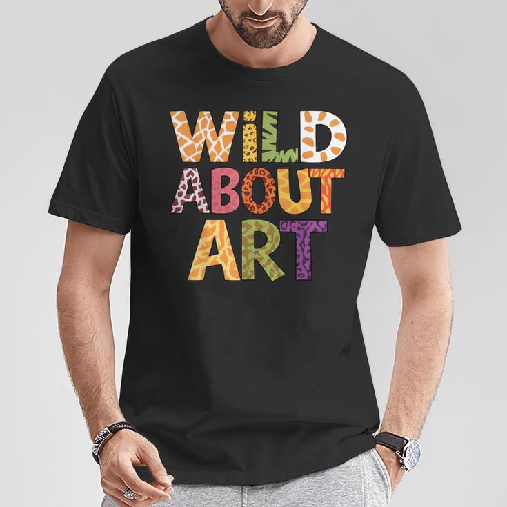 Wild About Art Books Animal Safari Children's Art Teacher T-Shirt Unique Gifts