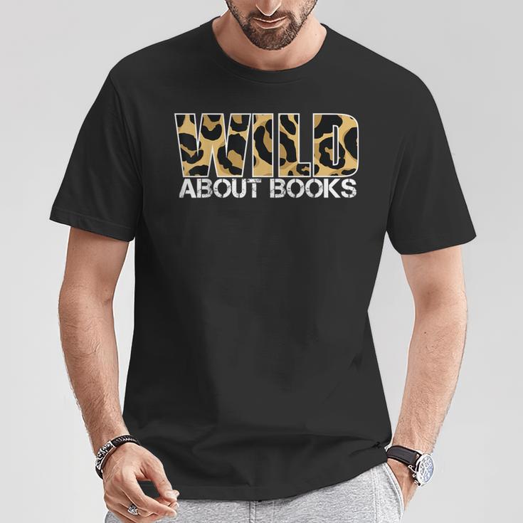 Wild About Books Leopard I Love Reading Book Lover T-Shirt Unique Gifts