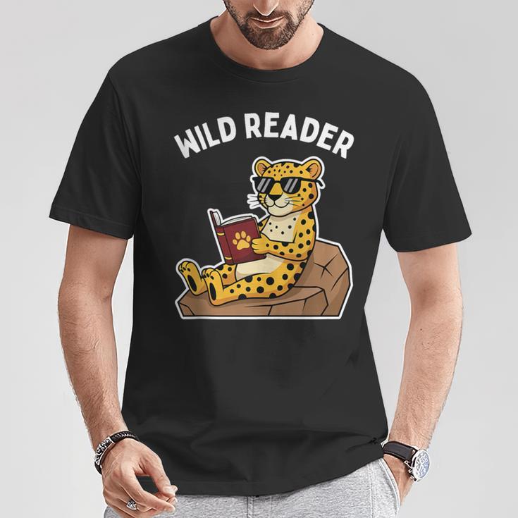 Wild Reader Cool Jaguar With Sunglasses Reading Book Kids T-Shirt Unique Gifts