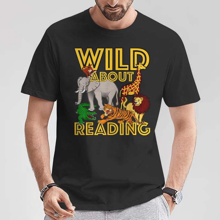 Wild About Reading Back To School Teacher Books Read T-Shirt Unique Gifts