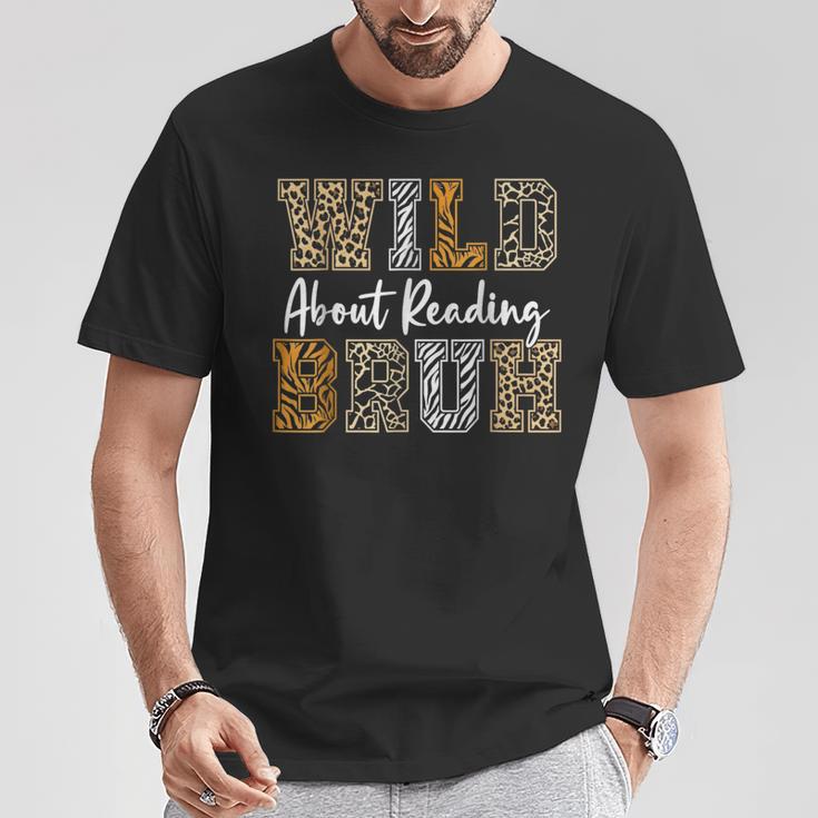 Wild About Reading Kid Love Wild Animal Books Back To School T-Shirt Unique Gifts
