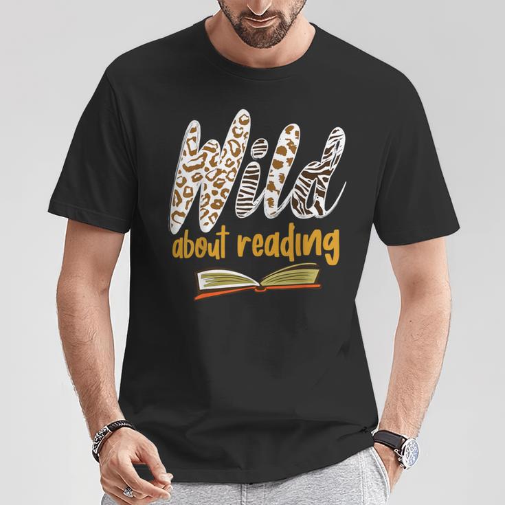 WILD ABOUT READING I Love Books Bookworm Library Day T-Shirt Unique Gifts WILD ABOUT READING I Love Books Bookworm Library Day T-Shirt Unique Gifts