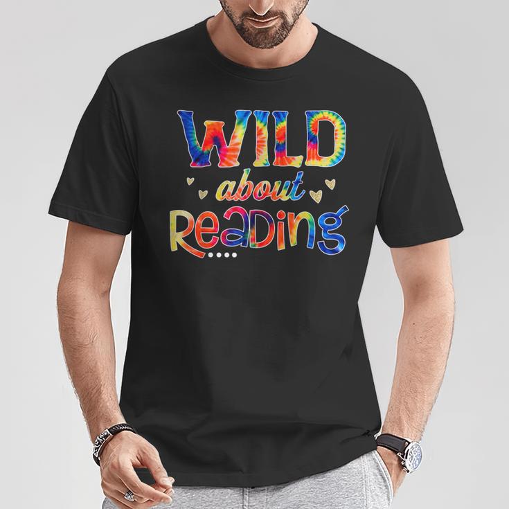 Wild About Reading Tie Dye Reading Books T-Shirt Unique Gifts