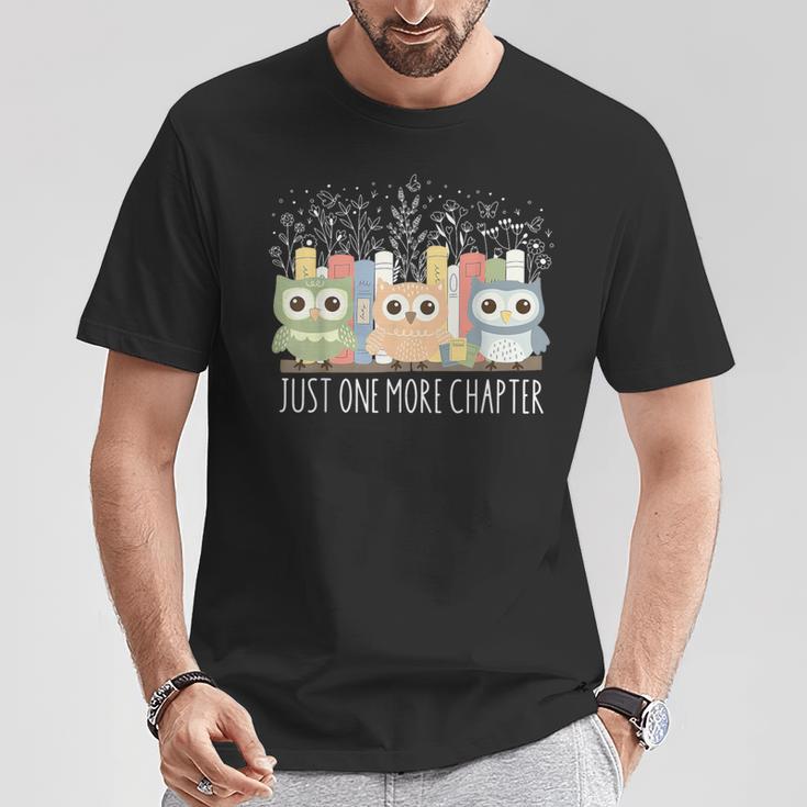 Wildflower Just One More Chapter Owl Book Lover Reader T-Shirt Unique Gifts